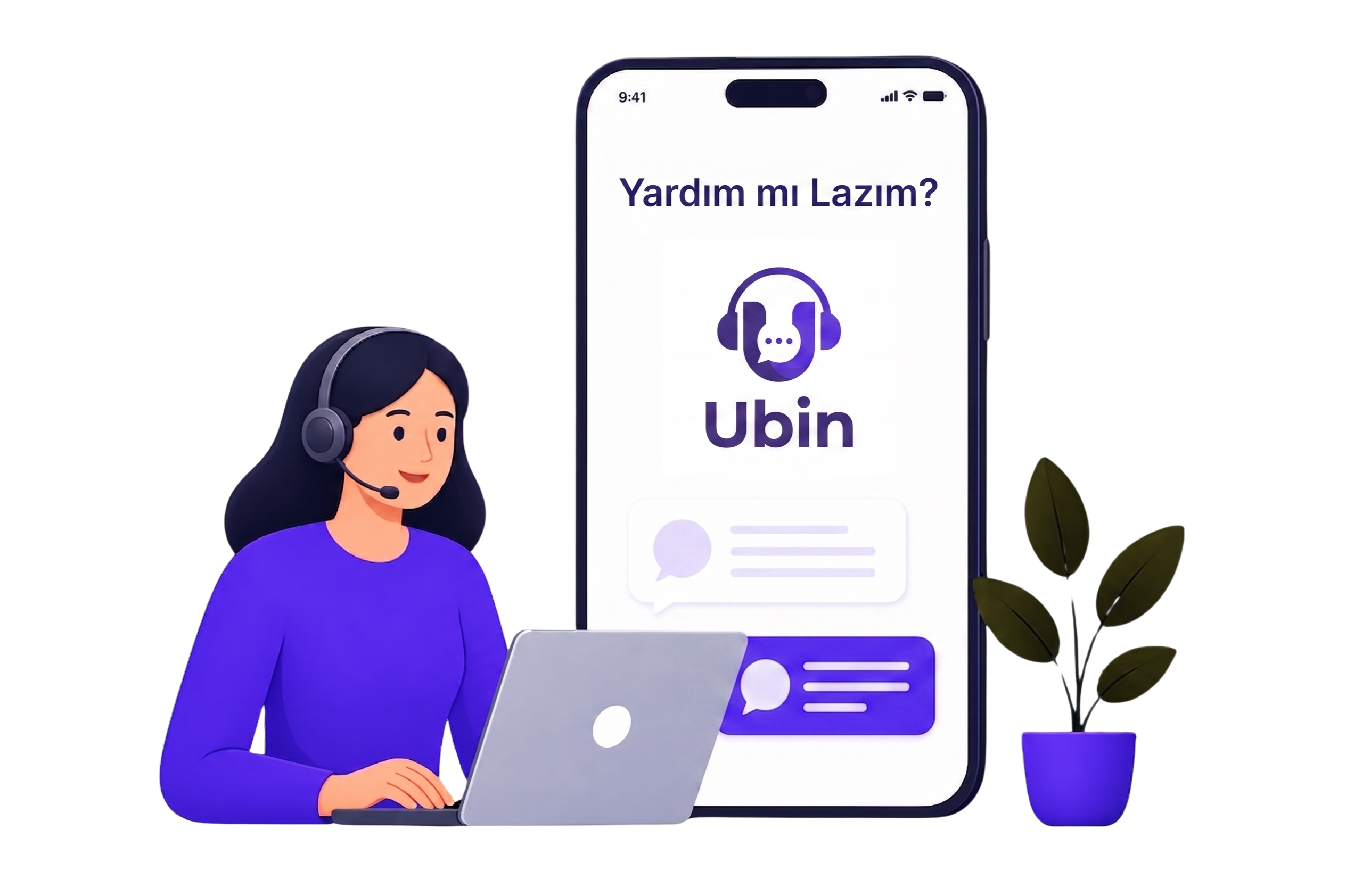 Ubin yardım merkezi destek görseli
